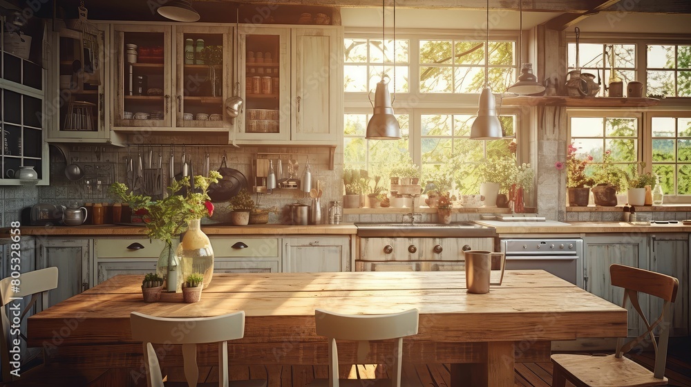 countertop blurred interior design kitchen island