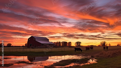 hues barn cow farm