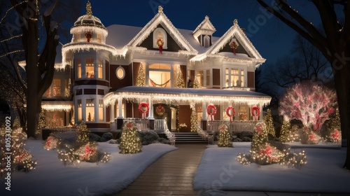 extravagant christmas lights house