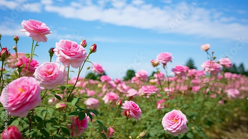 natural pink rose borders