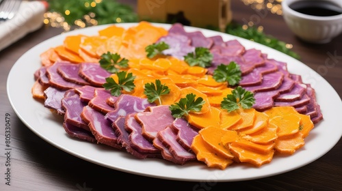 vibrant slice sweet potato