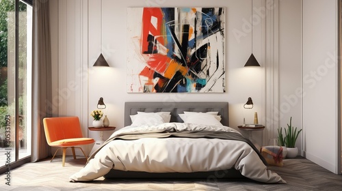 sketches interior with art photo