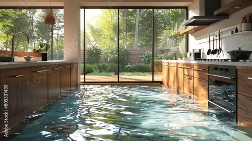 Waterlogged Woes Sunlit Kitchen's Unwanted Pool