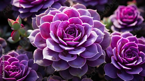 vibrant purple succulents