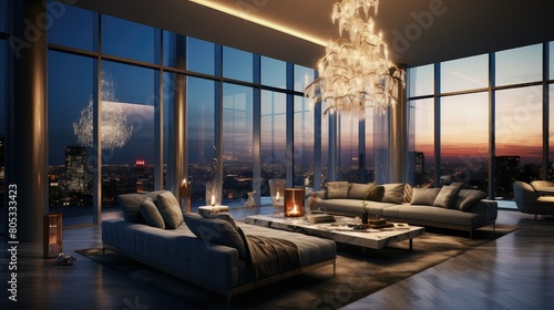 windows blurred luxury condo interior © vectorwin