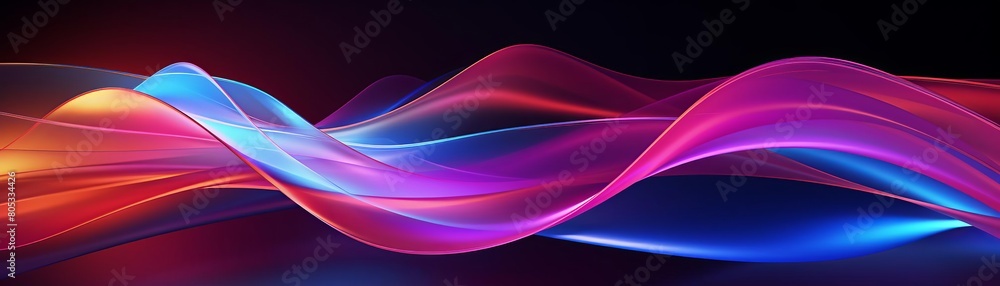 A colorful wave with a purple and blue section. The wave is very long and has a lot of different colors A colorful wave with a purple and blue section. The wave is very long and has a lot of different colors