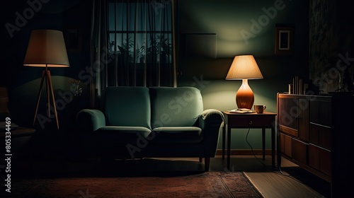 cozy blurred interior dark