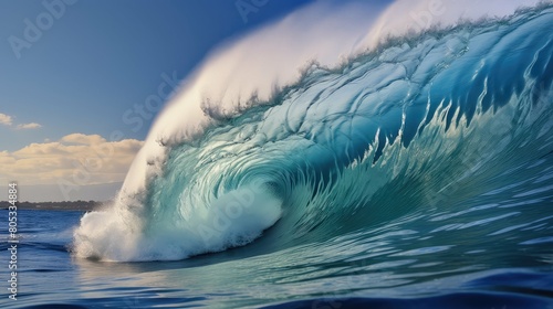 water blue wave background © vectorwin
