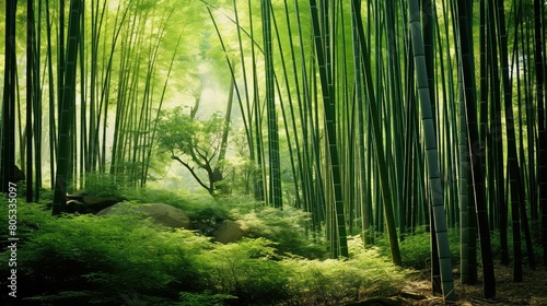 stalks bamboo grove
