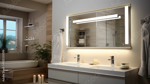 mirror bathroom vanity lights © vectorwin