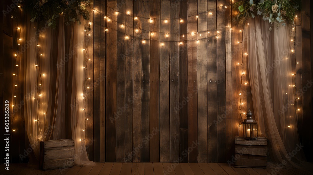 fairy barn wood with lights