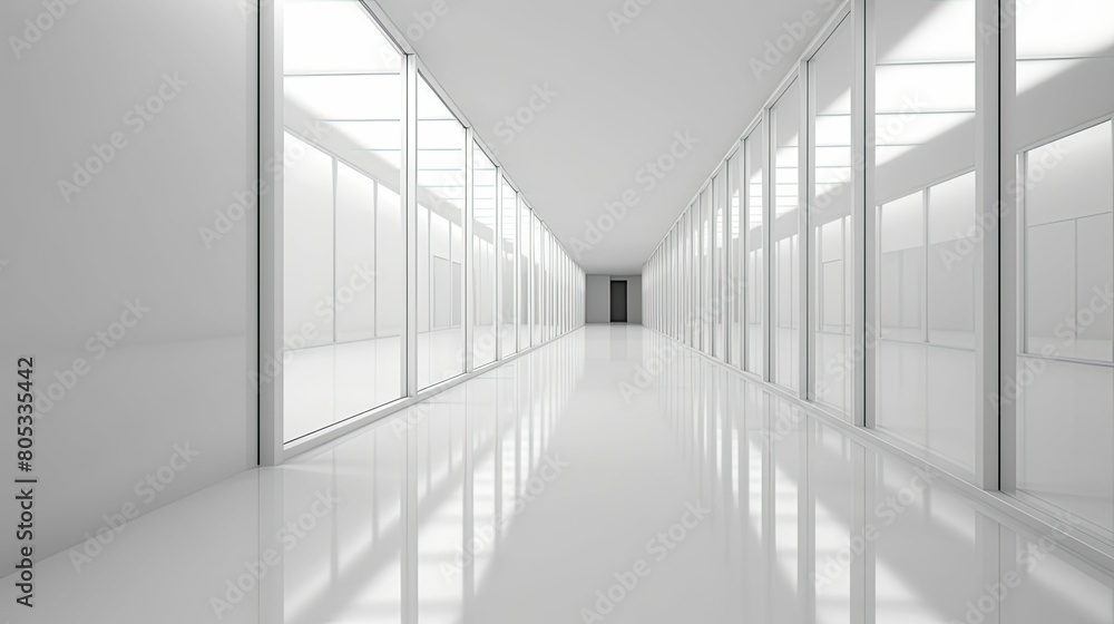 Obraz premium minimalist blurred hallway interior