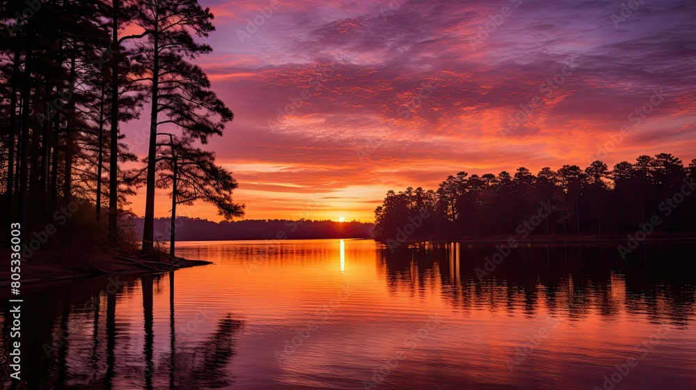 Fototapeta premium orange sunny nature