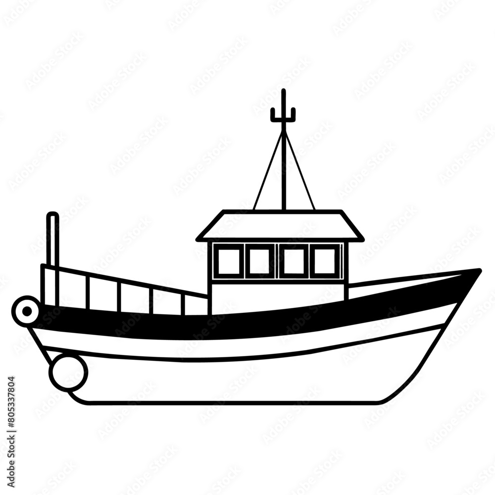 fishing boat icon vector art illustration (29) fishing boat icon vector art illustration (29)