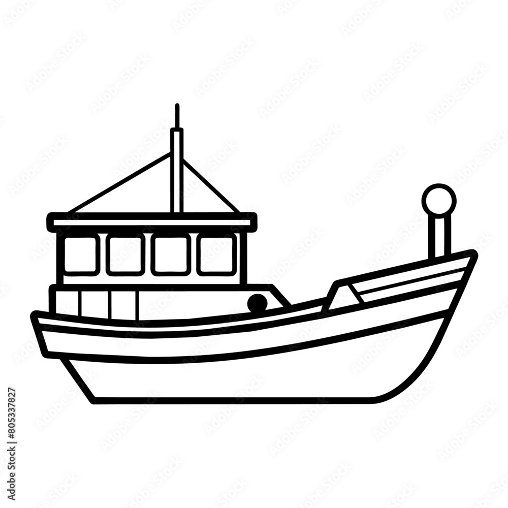 fishing boat icon vector art illustration (36) fishing boat icon vector art illustration (36)