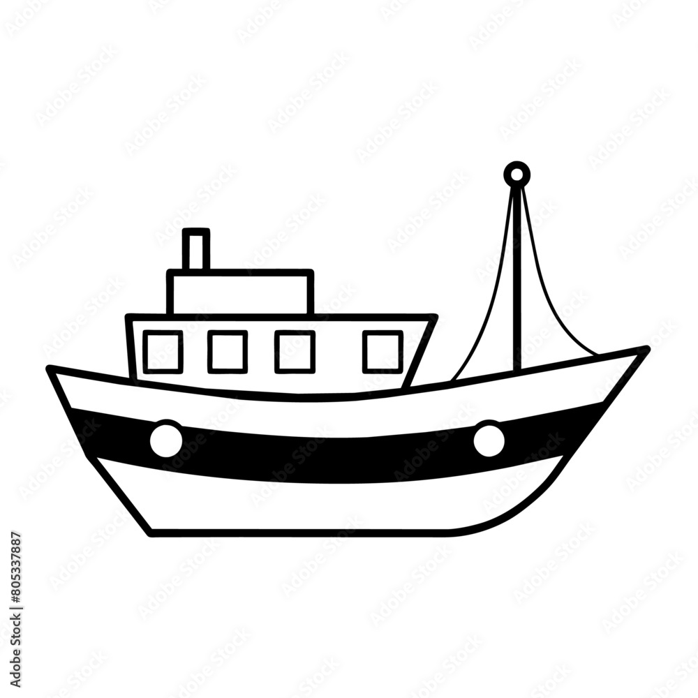 fishing boat icon vector art illustration (47) fishing boat icon vector art illustration (47)