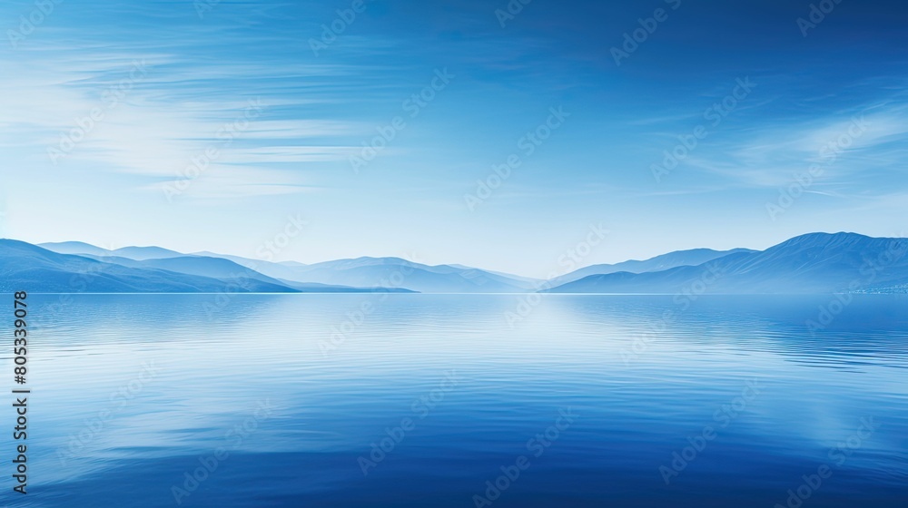 lake blurred background blue
