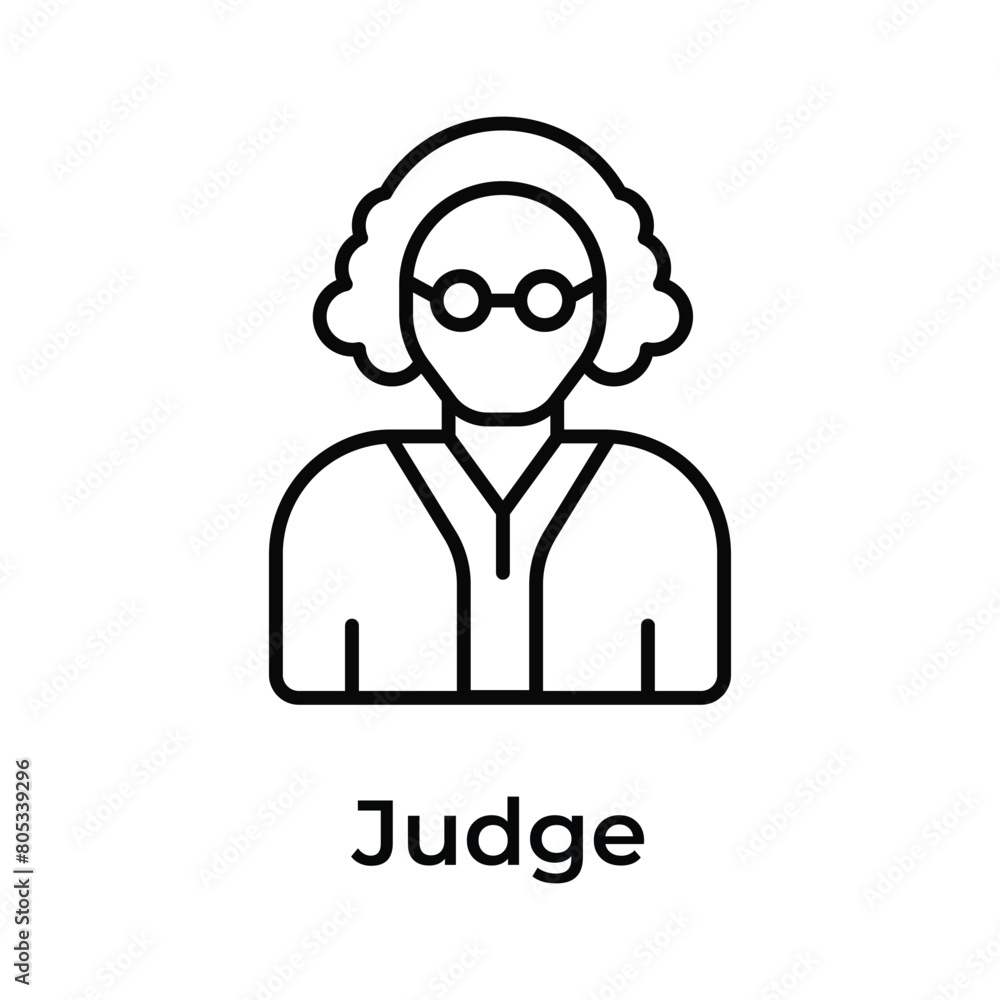 Have a look at this premium icon of judge, professional worker and employee