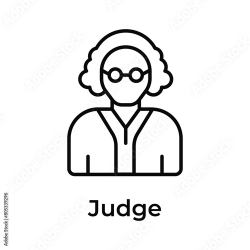 Have a look at this premium icon of judge, professional worker and employee