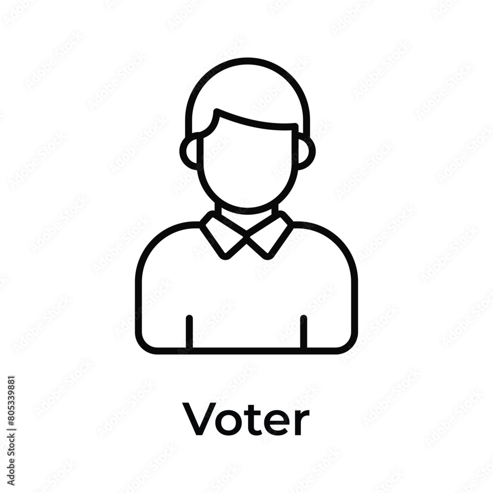 An amazing icon of voter avatar in editable design style An amazing icon of voter avatar in editable design style
