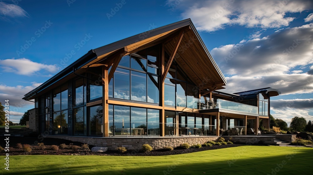 windows sky timber frame