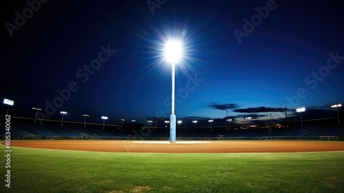 night baseball field light