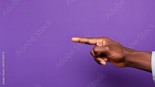 finger person pointing purple background photo