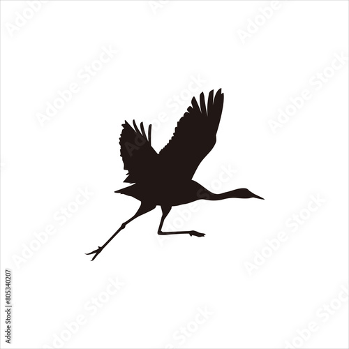 silhouette of a sandhill crane vector