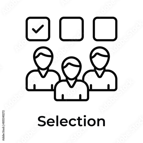 Pixel perfect icon of politician selection, voting, democracy, nominee