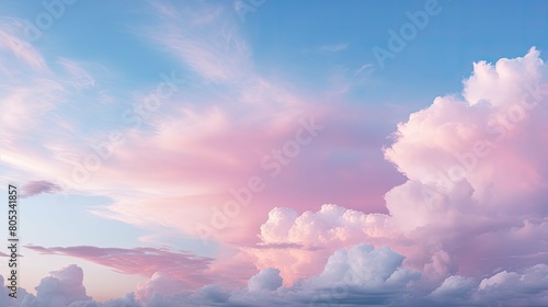 scattered pink sky clouds