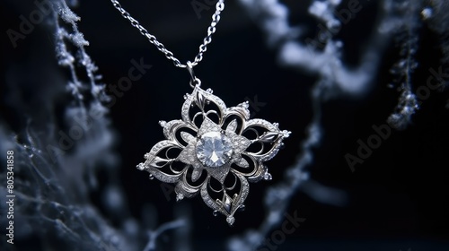 necklace sparkling silver