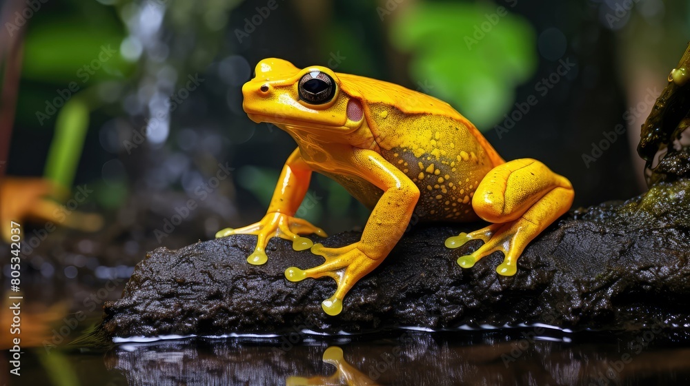 hopping panamanian golden frog hopping panamanian golden frog