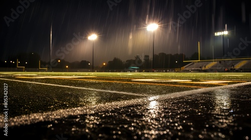 halftime high school football lights photo