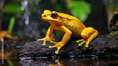 hopping panamanian golden frog