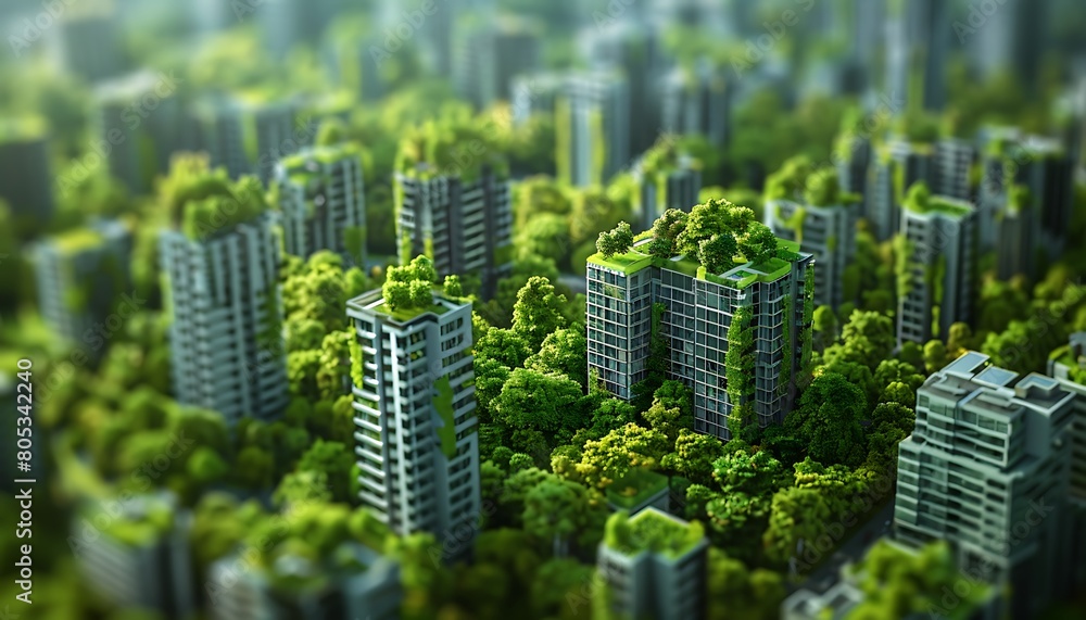 Obraz premium Sustainable Urbanism Forum: Green Infrastructure Strategies in Eco-Friendly City Planning