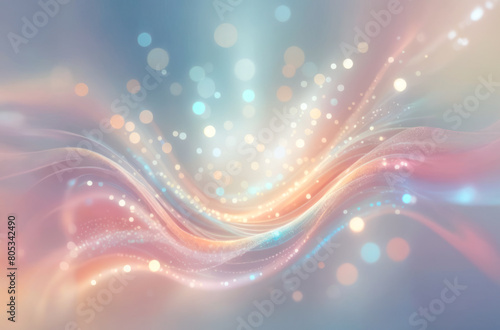 カラフルな光の渦と玉ボケからなるファンタジックな背景イメージ  Fantastic background image consisting of colorful swirls of light and ball blur