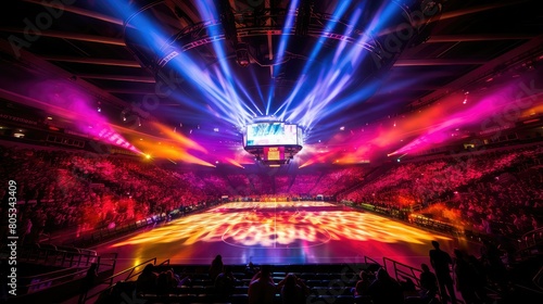 players basketball arena lights