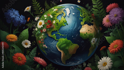 earth and flowers