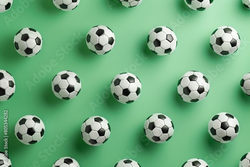 soccer ball isolated on green background