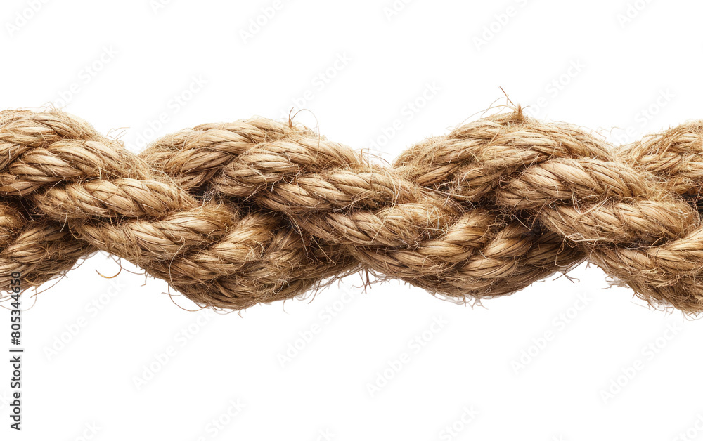 Sturdy Brown Rope Pattern isolated on Transparent background.