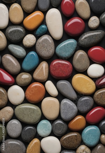 colored river stones