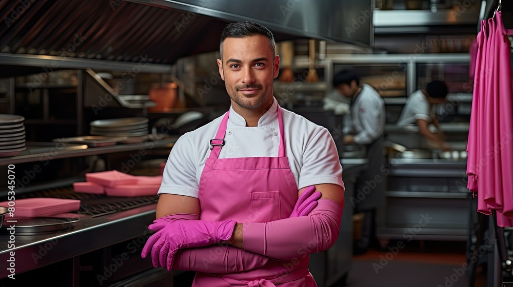 Fototapeta premium waist pink apron