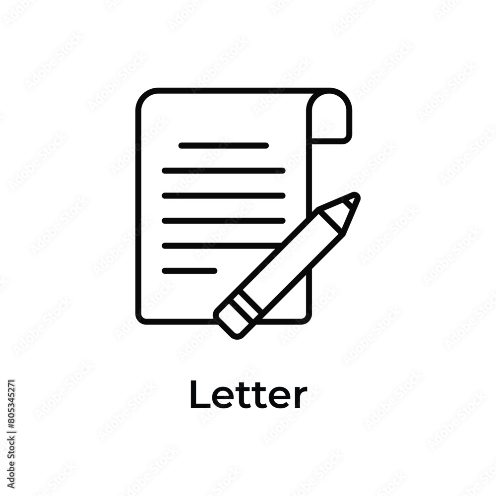 Grab this beautifully designed icon of letter, communication document vector design Grab this beautifully designed icon of letter, communication document vector design