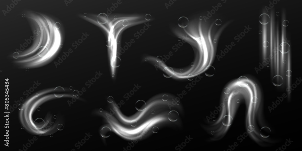 Abstract foam, sparkling wave. Clean detergent wave and soap swirl, light effect with bubbles and sparkles shine. 3D element for the design of washing powders, soaps, shampoos Abstract foam, sparkling wave. Clean detergent wave and soap swirl, light effect with bubbles and sparkles shine. 3D element for the design of washing powders, soaps, shampoos