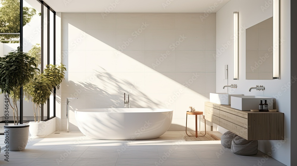 Fototapeta premium tiles simple home interior