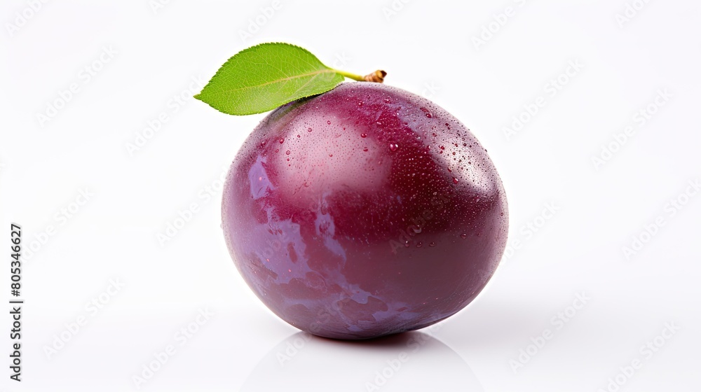 Obraz premium fruit background plum isolated