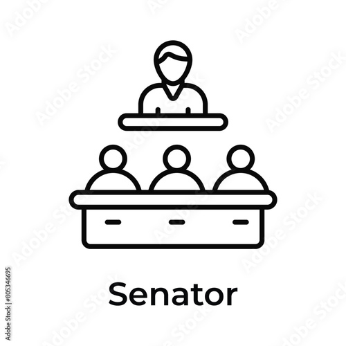 Get your hands on this creatively designed icon of senators