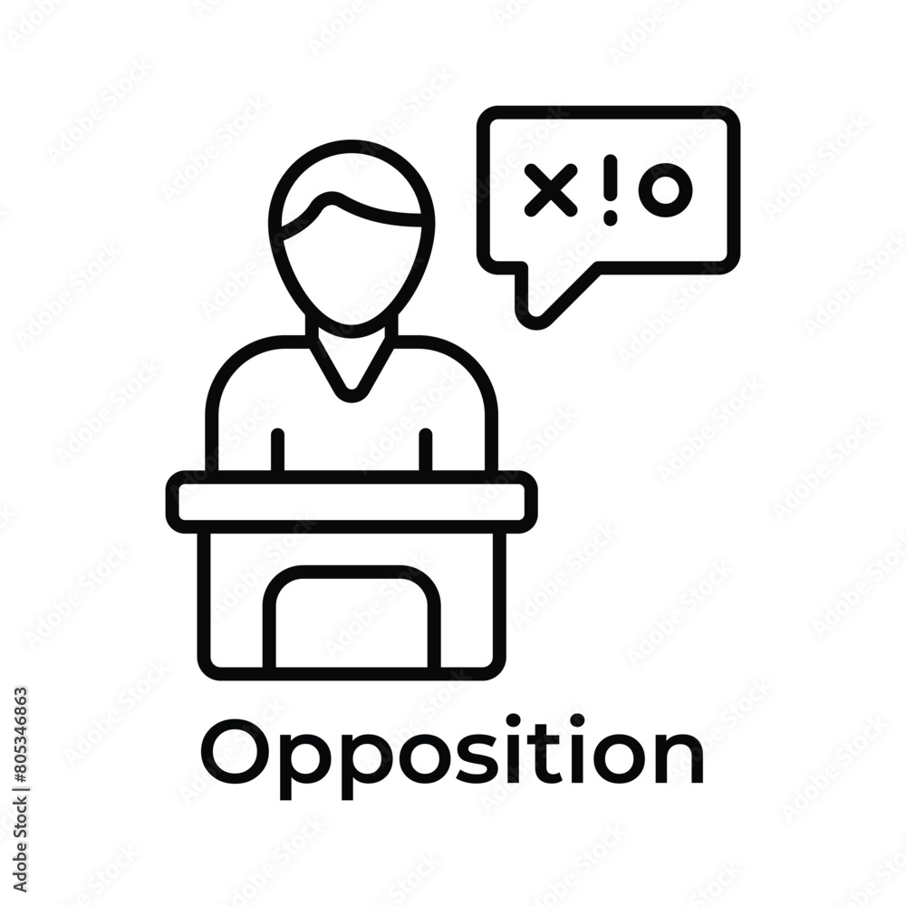 Opposition speech vector design, unique and trendy icon Opposition speech vector design, unique and trendy icon