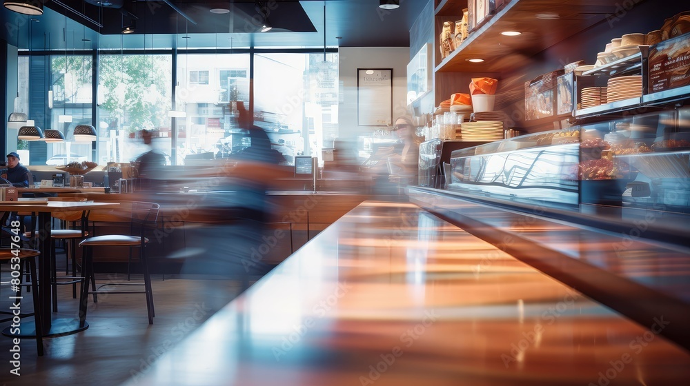 design blurred coffee shop interior