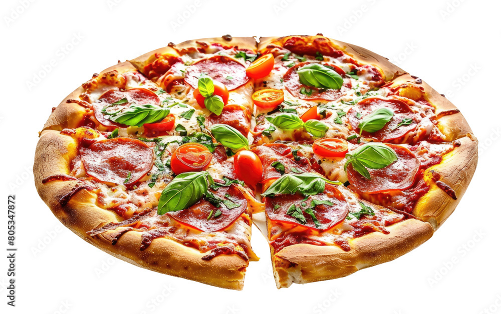 Slices: Fast Food Pizza, Pizza Treats isolated on Transparent background.